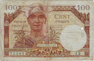 100 francs Trésor Français type 1947