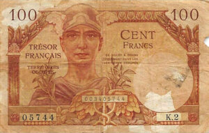 100 francs Trésor Français type 1947