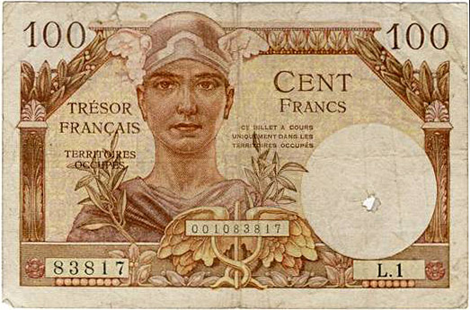 100 francs Trésor Français type 1947