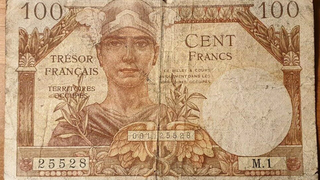 100 francs Trésor Français type 1947