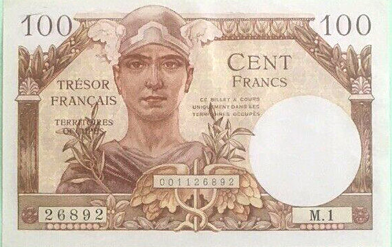 100 francs Trésor Français type 1947