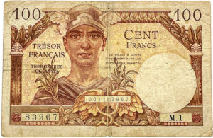 100 francs Trésor Français type 1947