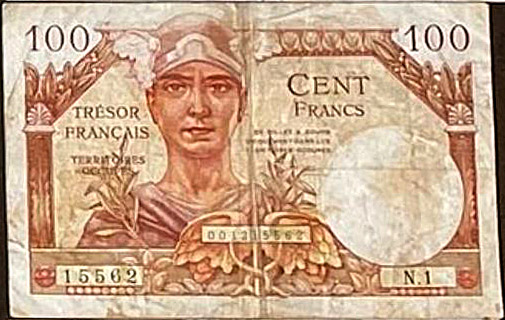 100 francs Trésor Français type 1947