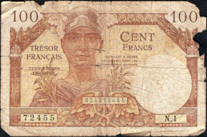 100 francs Trésor Français type 1947