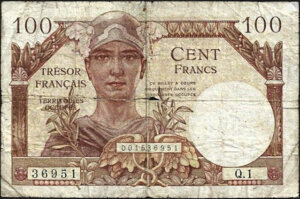 100 francs Trésor Français type 1947