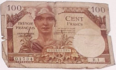 100 francs Trésor Français type 1947