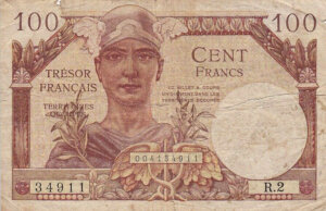 100 francs Trésor Français type 1947