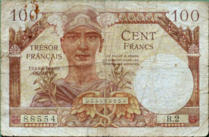 100 francs Trésor Français type 1947