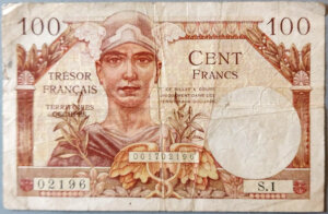 100 francs Trésor Français type 1947