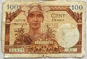 100 francs Trésor Français type 1947