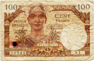 100 francs Trésor Français type 1947