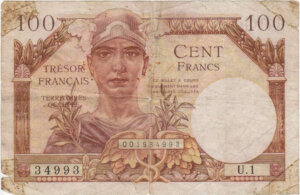 100 francs Trésor Français type 1947