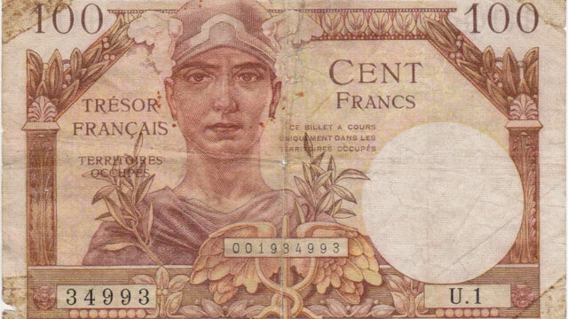 100 francs Trésor Français type 1947