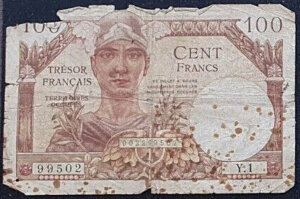 100 francs Trésor Français type 1947