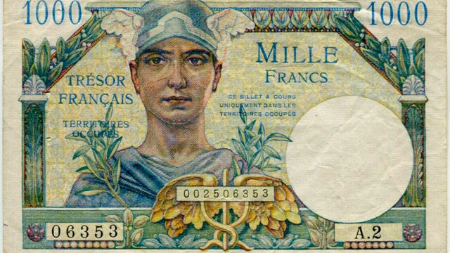 1000 francs Trésor Français type 1947