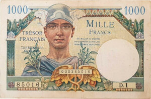 1000 francs Trésor Français type 1947