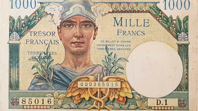 1000 francs Trésor Français type 1947