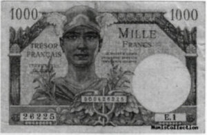 1000 francs Trésor Français type 1947