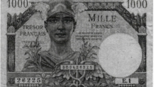 1000 francs Trésor Français type 1947