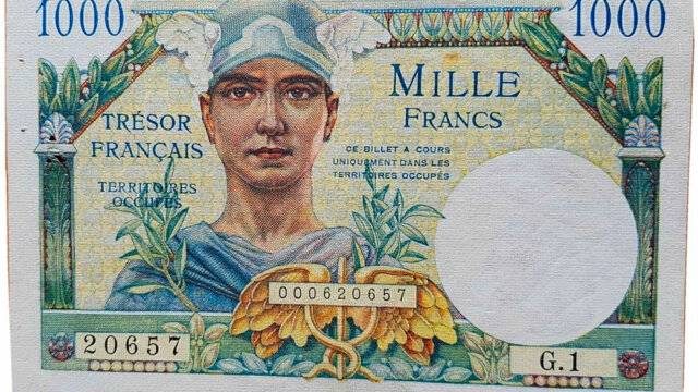 1000 francs Trésor Français type 1947