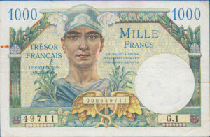 1000 francs Trésor Français type 1947