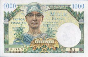 1000 francs Trésor Français type 1947