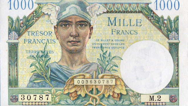 1000 francs Trésor Français type 1947