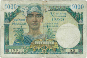 1000 francs Trésor Français type 1947