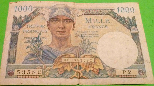 1000 francs Trésor Français type 1947