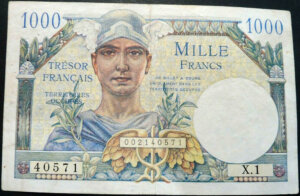 1000 francs Trésor Français type 1947