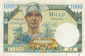 1000 francs Trésor Français type 1947