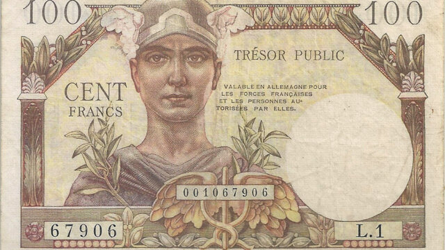 100 francs Trésor Public type 1955