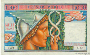 1000 francs Trésor Public type 1955