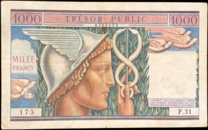 1000 francs Trésor Public type 1955