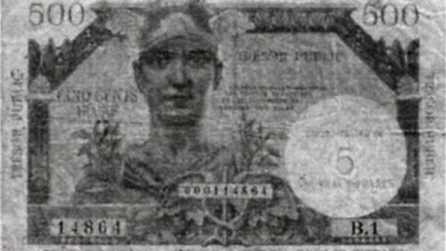 5NF sur 500 francs Trésor Public type 1960