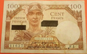 100 francs Suez type 1956