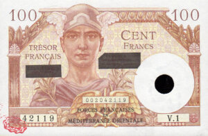 100 francs Suez type 1956