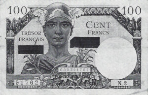 100 francs Suez type 1956