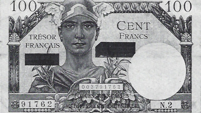 100 francs Suez type 1956