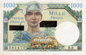 1000 francs Suez type 1956