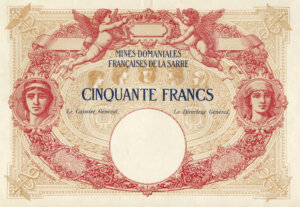 50 francs Mines domaniales de la Sarre type 1920