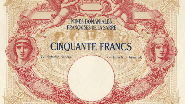 50 francs Mines domaniales de la Sarre type 1920