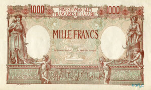 1000 francs Mines domaniales de la Sarre type 1920