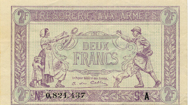 2 francs Trésorerie aux armées type 1917