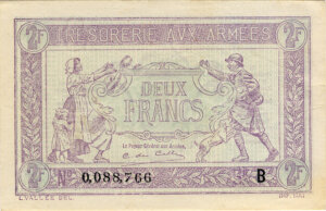 2 francs Trésorerie aux armées type 1917