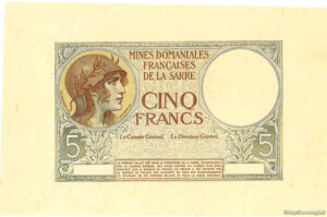 5 francs Mines domaniales de la Sarre type 1920