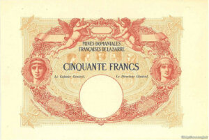 50 francs Mines domaniales de la Sarre type 1920