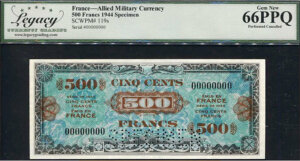 500 francs Drapeau type 1944