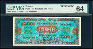 500 francs Drapeau type 1944