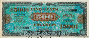 500 francs Drapeau type 1944